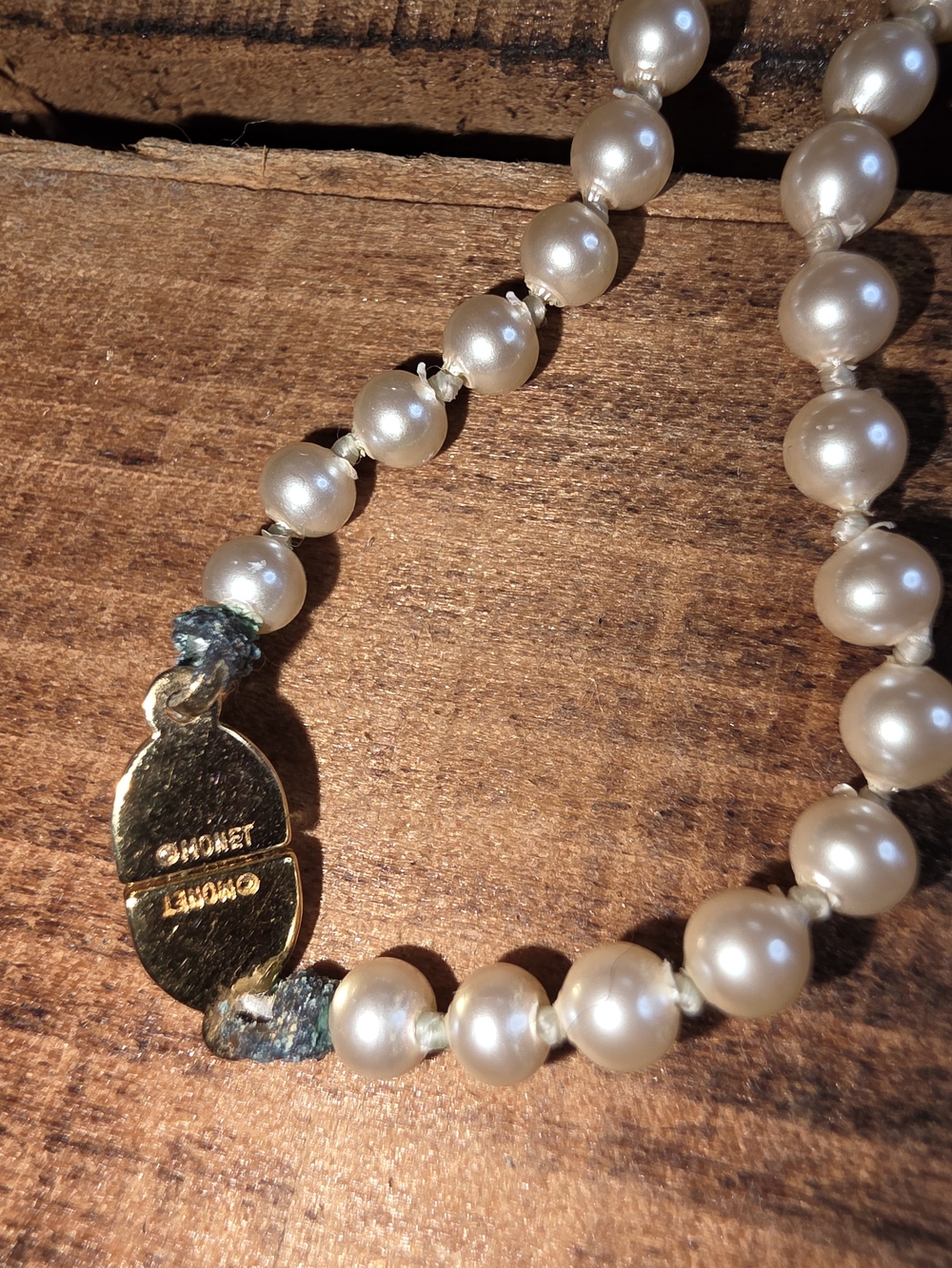 Vintage Monet Faux Pearl Long Necklace - Picture 5 of 6
